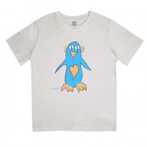 Flappy Penguin Junior Classic Jersey T-Shirt (Ear Muffs)