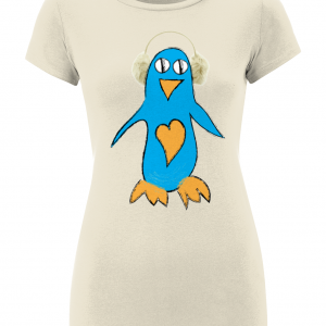 Flappy Penguin Women's Slim-Fit Jersey T-Shirt