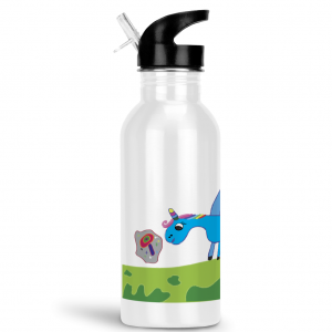 Gym Fitness Water Bottle 600ml mysteryunicorn08 fatterlogofull-01 www.riakids.co