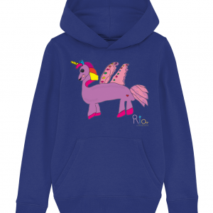Ria Unicorn purple Mini Cruiser - Iconic Kids Hoodie