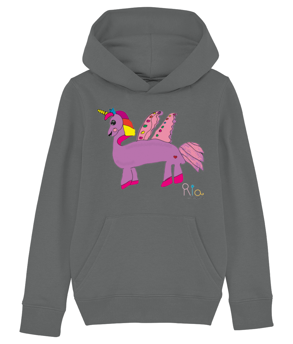 Ria Unicorn purple Mini Cruiser - Iconic Kids Hoodie