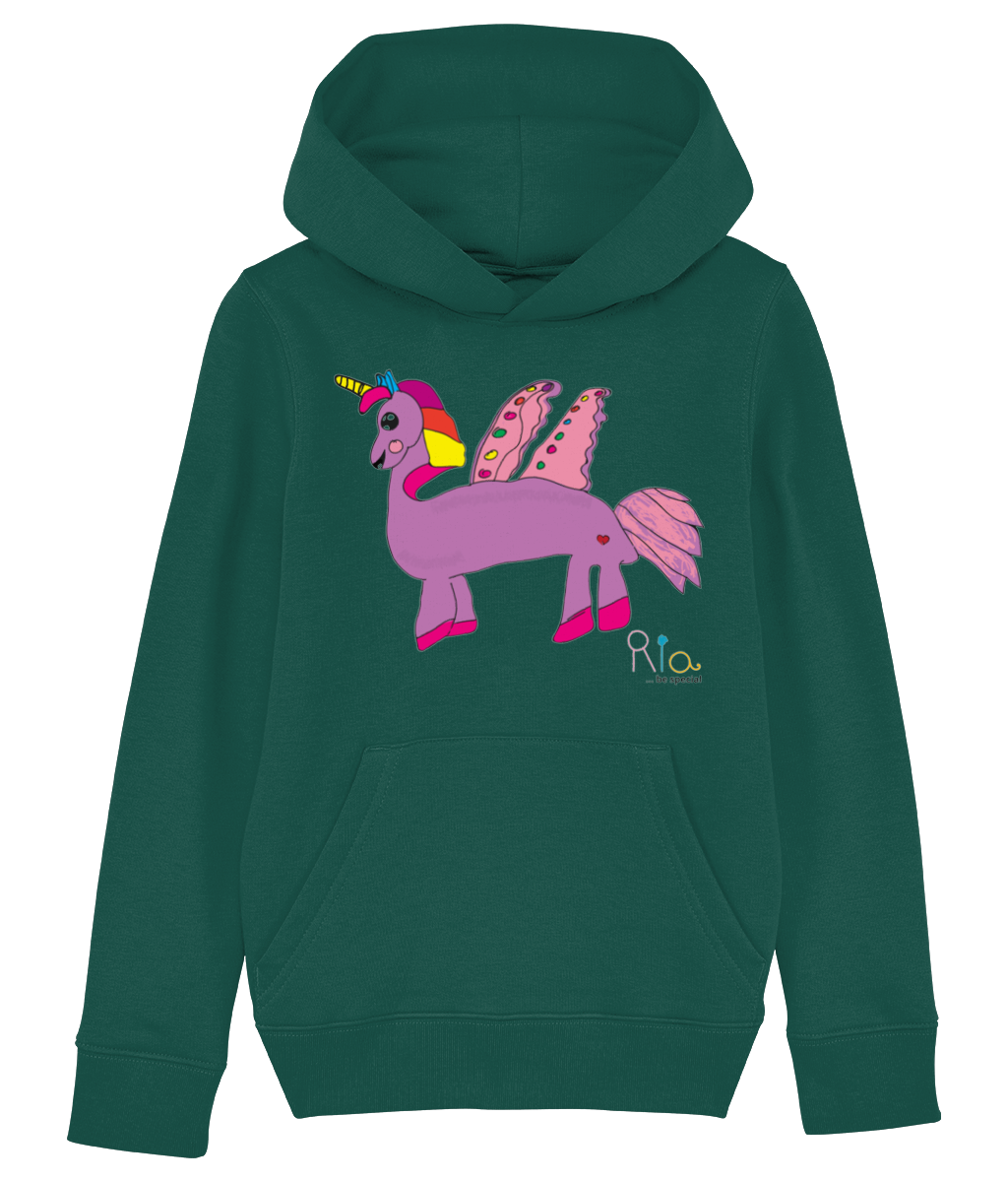 Ria Unicorn purple Mini Cruiser - Iconic Kids Hoodie